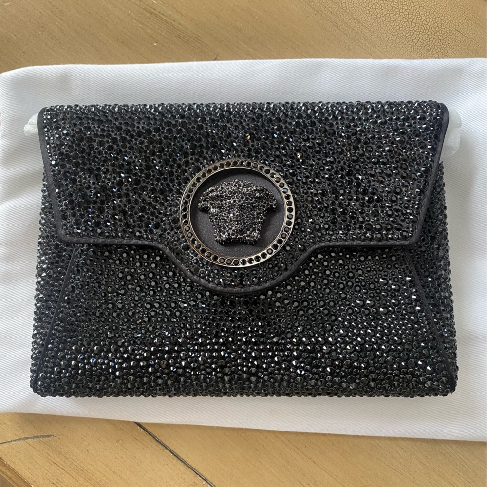 Versace crystal clutch shoulder bag
